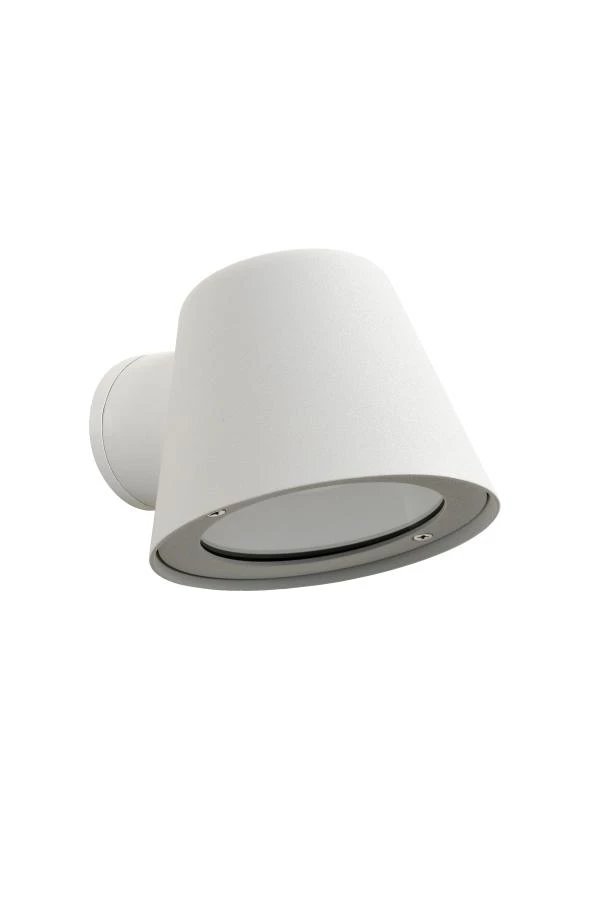 Lucide DINGO-LED - Applique murale Intérieur/Extérieur - LED Dim. - GU10 - 1x5W 3000K - IP44 - Blanc - UIT